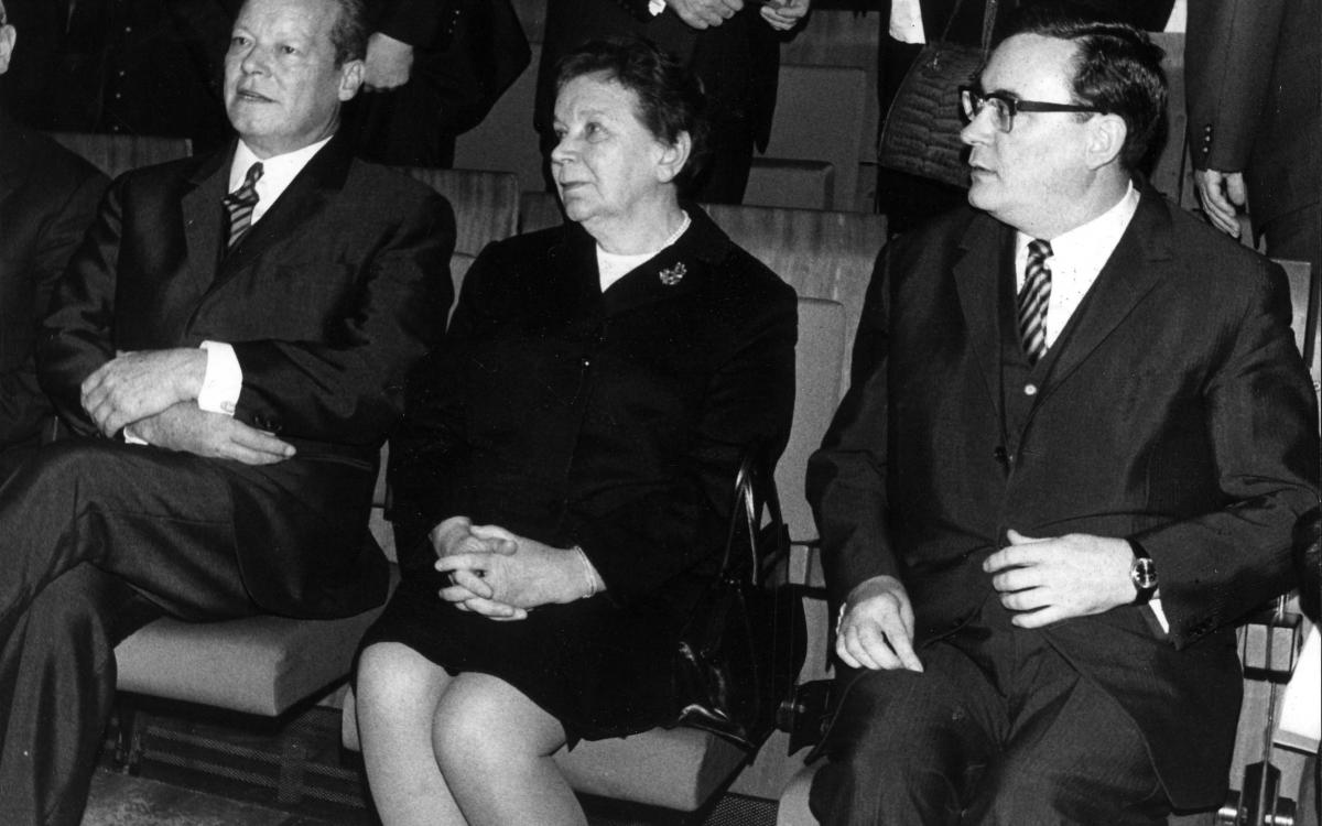 Willy Brandt, Lotte Lemke, Klaus Schütz 