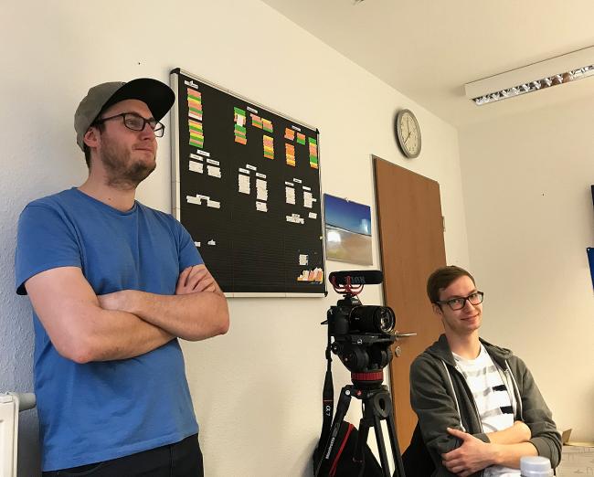 Die Studierenden Kevin Lenk und Sebastian Lettau